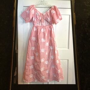 NWOT SABO Nalu Seersucker Off The Shoulder Dress